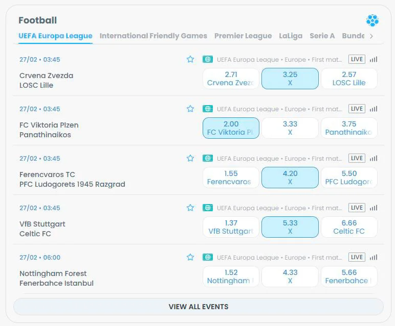 fotballspill cazimbo casino